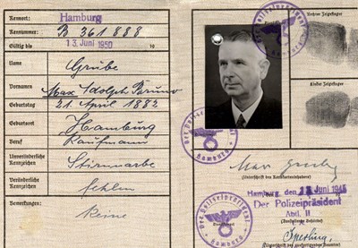Bild von KENNKARTE #96 - DEUTSCHES REICH - HAMBURG (issued 13 June 1945)