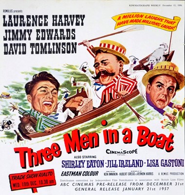 Picture of TWO FILM DVD:  THREE MEN IN A BOAT  (1956)  +  HOT CARS  (1956)